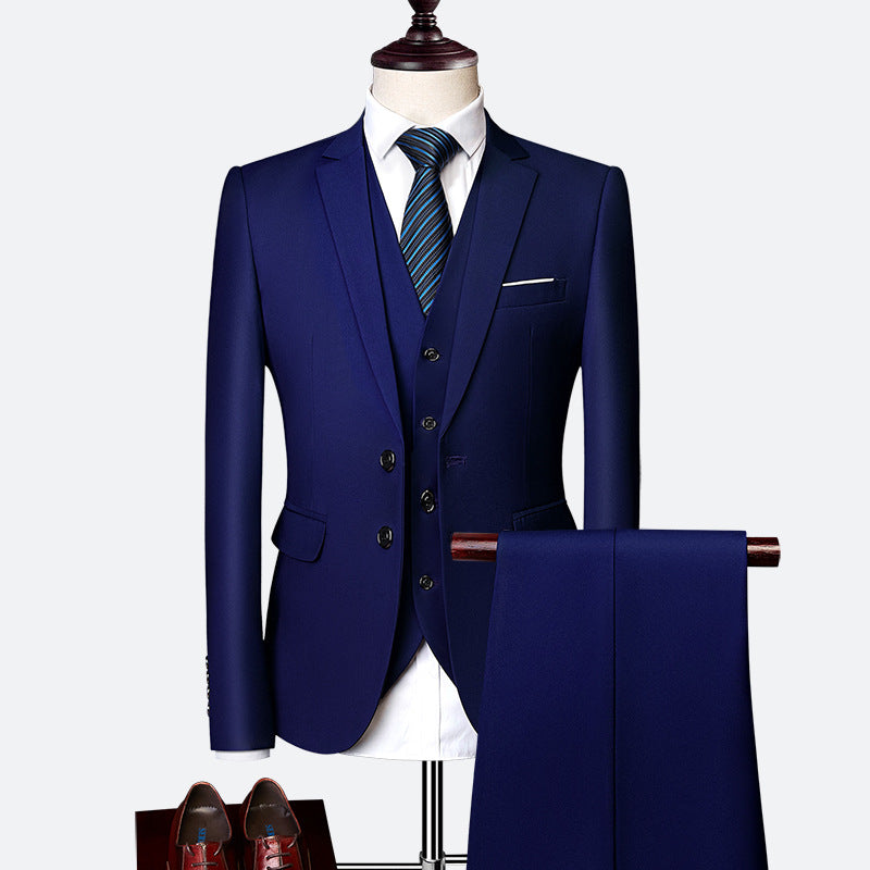 Men’s Formal Vest Blazer Set | Tailored Three-Piece