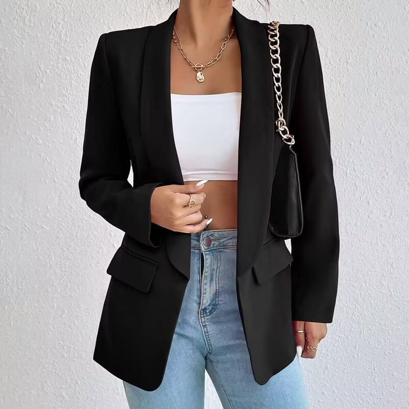 Blazer à manches longues et coupe ajustée pour femme | Professionnel
