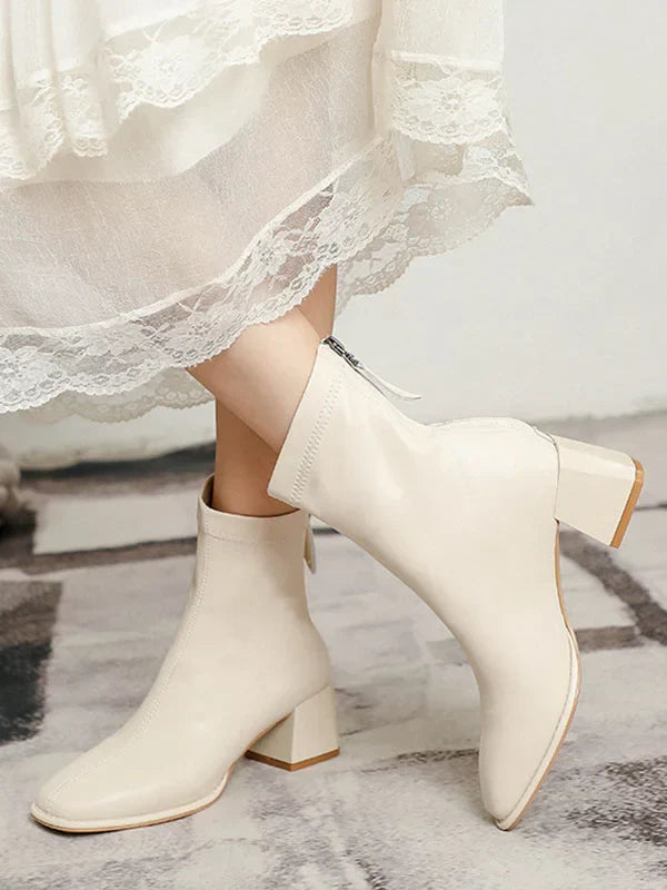 Bottines classiques à fermeture éclair pour femmes | Design élégant