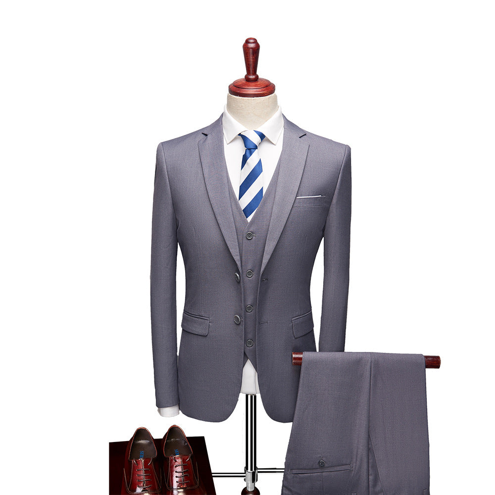 Men’s Formal Vest Blazer Set | Tailored Three-Piece
