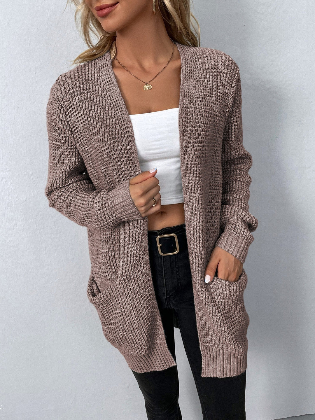 Tatiana - Long Sleeve Knitted Cardigan With Pockets Cairns Closet