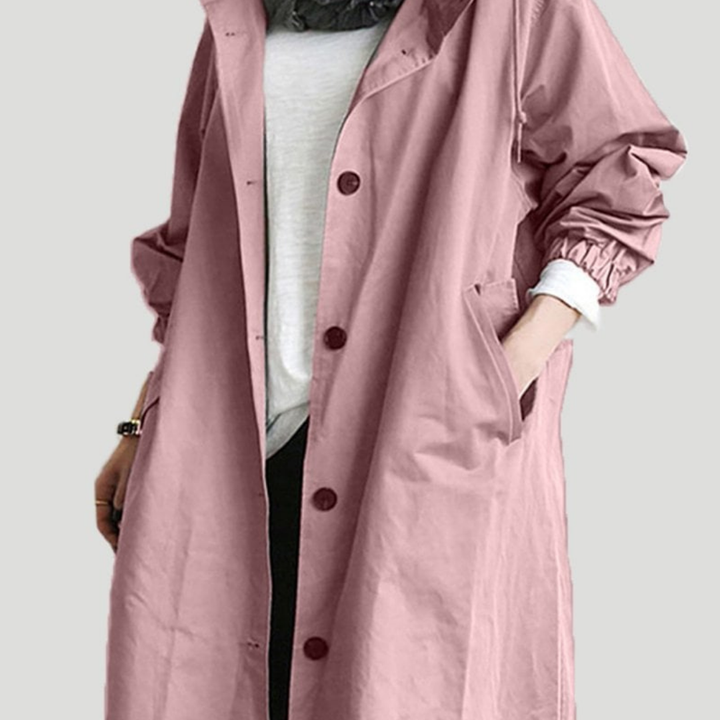Manteau-pluie long imperméable pour femme | Prêt pour l'hiver