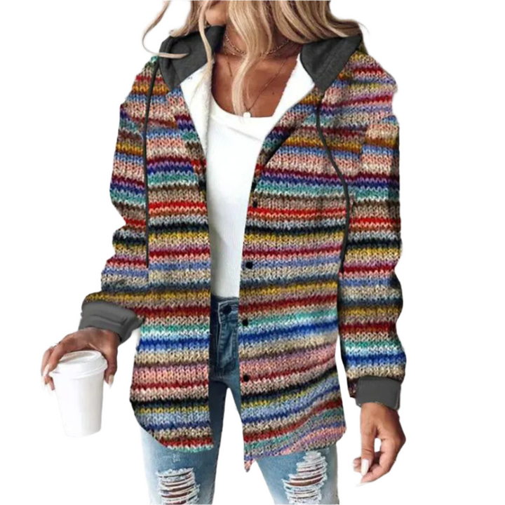 Women’s Multicolor Cardigan | Button Placket
