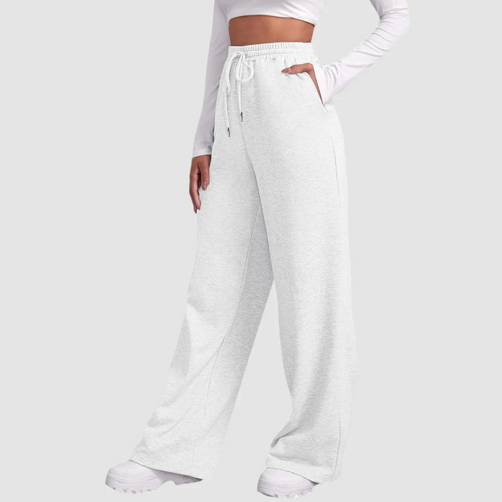 Women’s Relaxed Fit Wide Leg Jogger Pants | High-Waisted