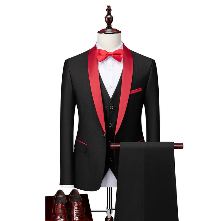 Men’s Three-Piece Slim Fit Suit Set | Formal Attire