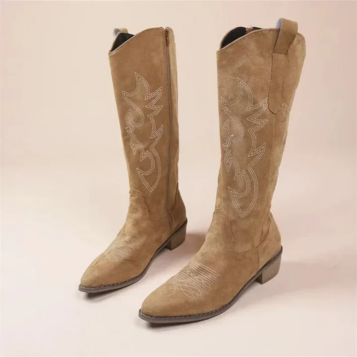 Bottes de cowboy hautes et stylées pour femmes, chics