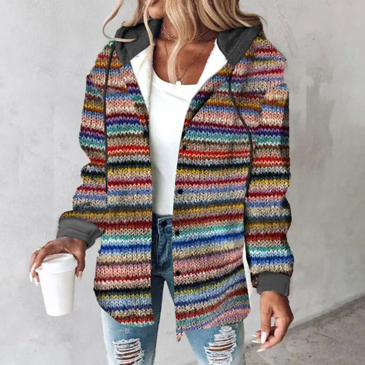 Women’s Multicolor Cardigan | Button Placket