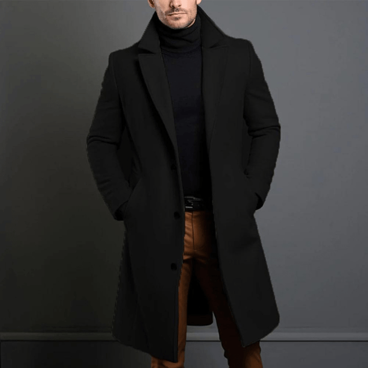 Manteau de Trench d'Hiver Long et Élégant pour Homme