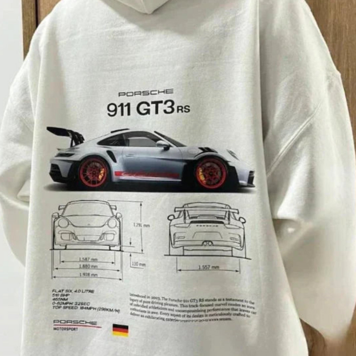 Warm Printed Hoodie, Plus Size