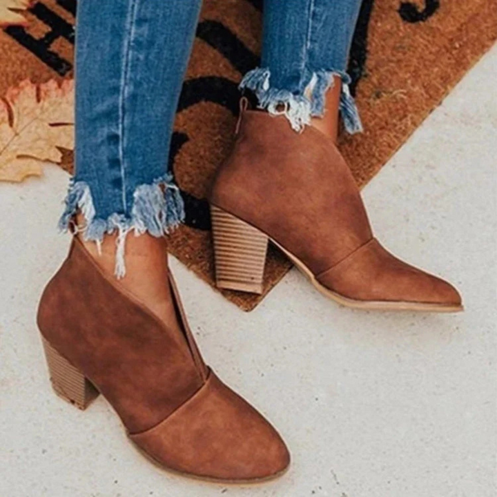 Women’s Stylish High-Heeled Boots | Comfortable Walking