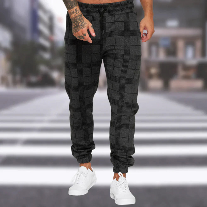 Men's Casual Checked Jogger Pants | Comfortable Fit