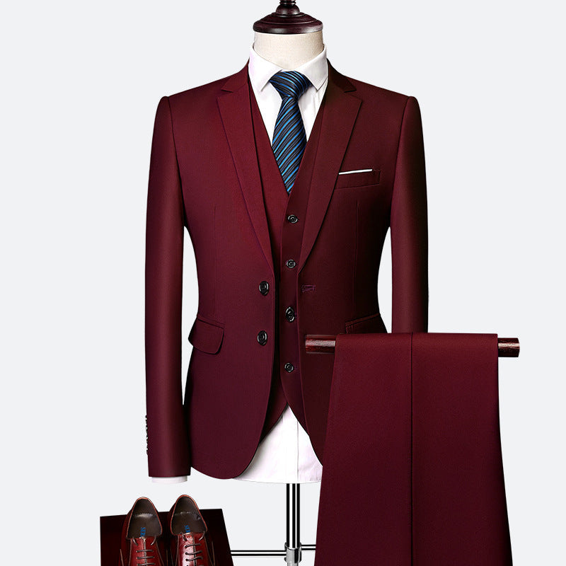 Men’s Formal Vest Blazer Set | Tailored Three-Piece