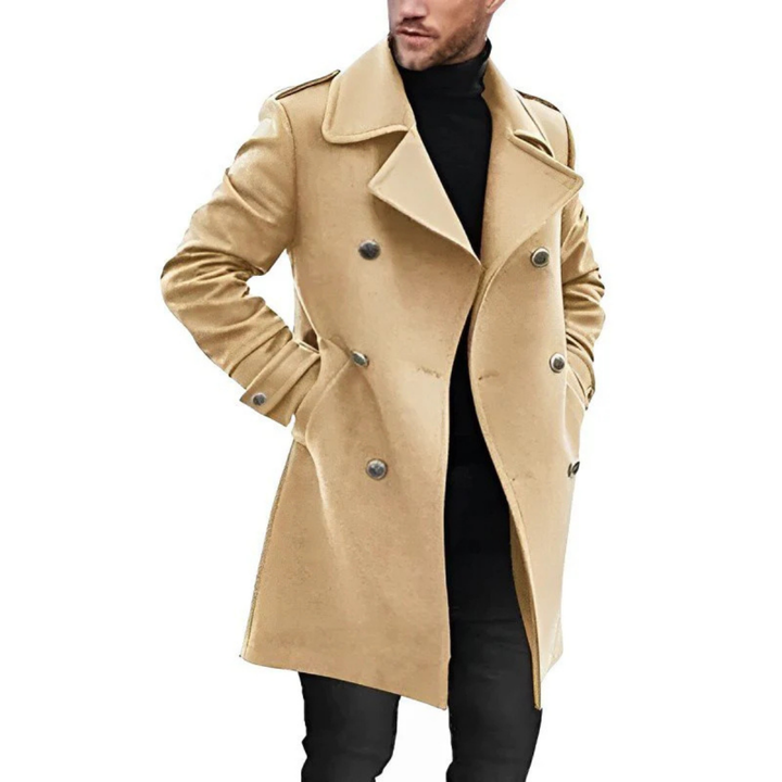 Men’s Warm Long Trench Coat | Insulated