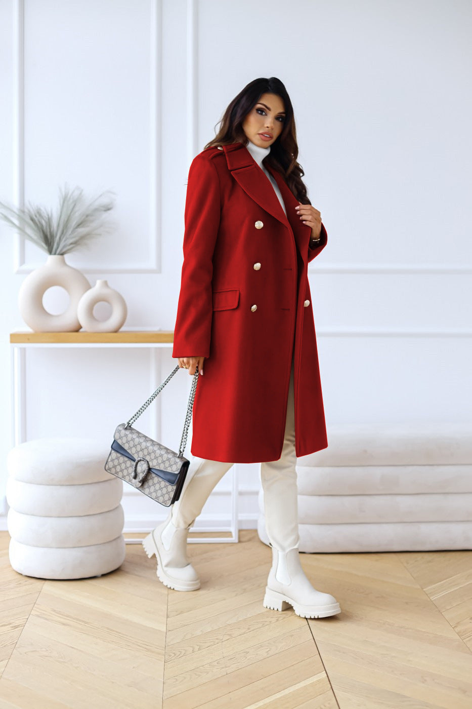 Chic Women's Long Loose Coat, Stylish