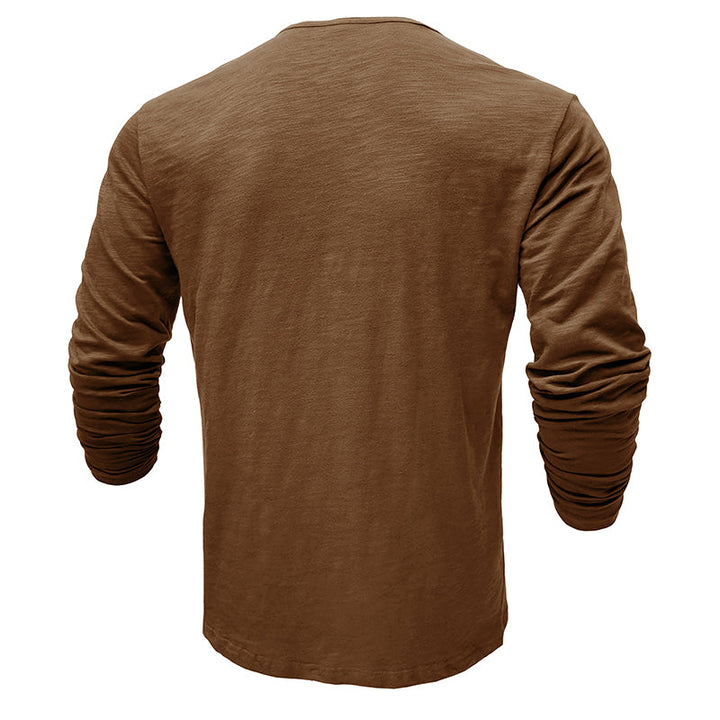 Cotton Long Sleeve Henley Cairns Closet