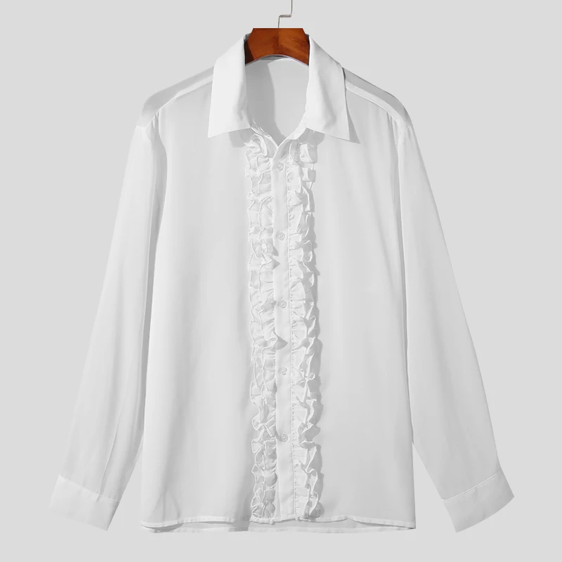 Frill Detail Long Sleeve Shirt Cairns Closet