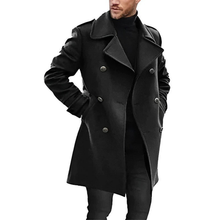 Men’s Warm Long Trench Coat | Insulated