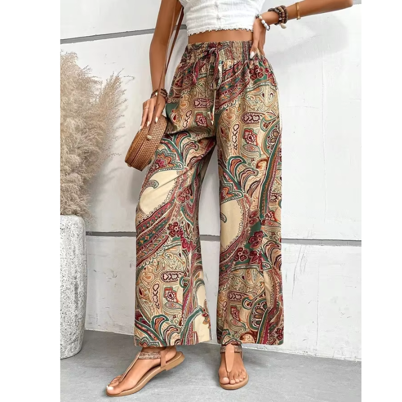Women’s Bohemian Wide Leg Pants | Flowing