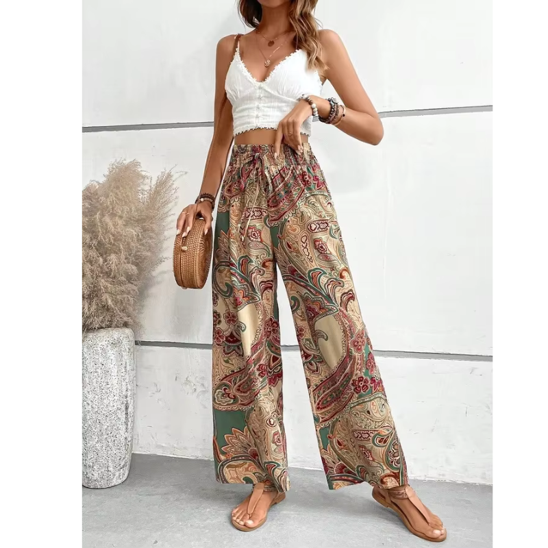 Women’s Bohemian Wide Leg Pants | Flowing