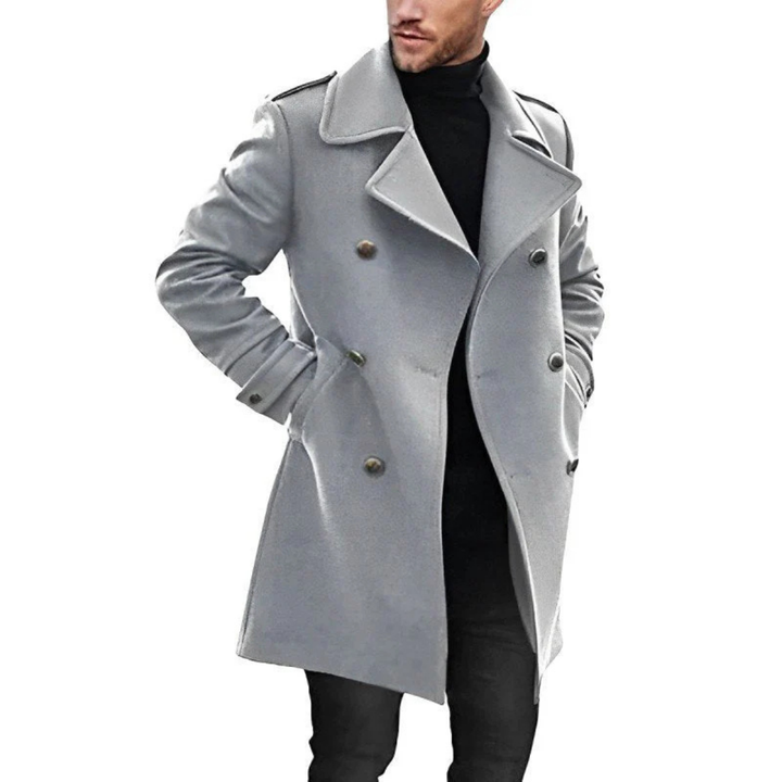 Men’s Warm Long Trench Coat | Insulated