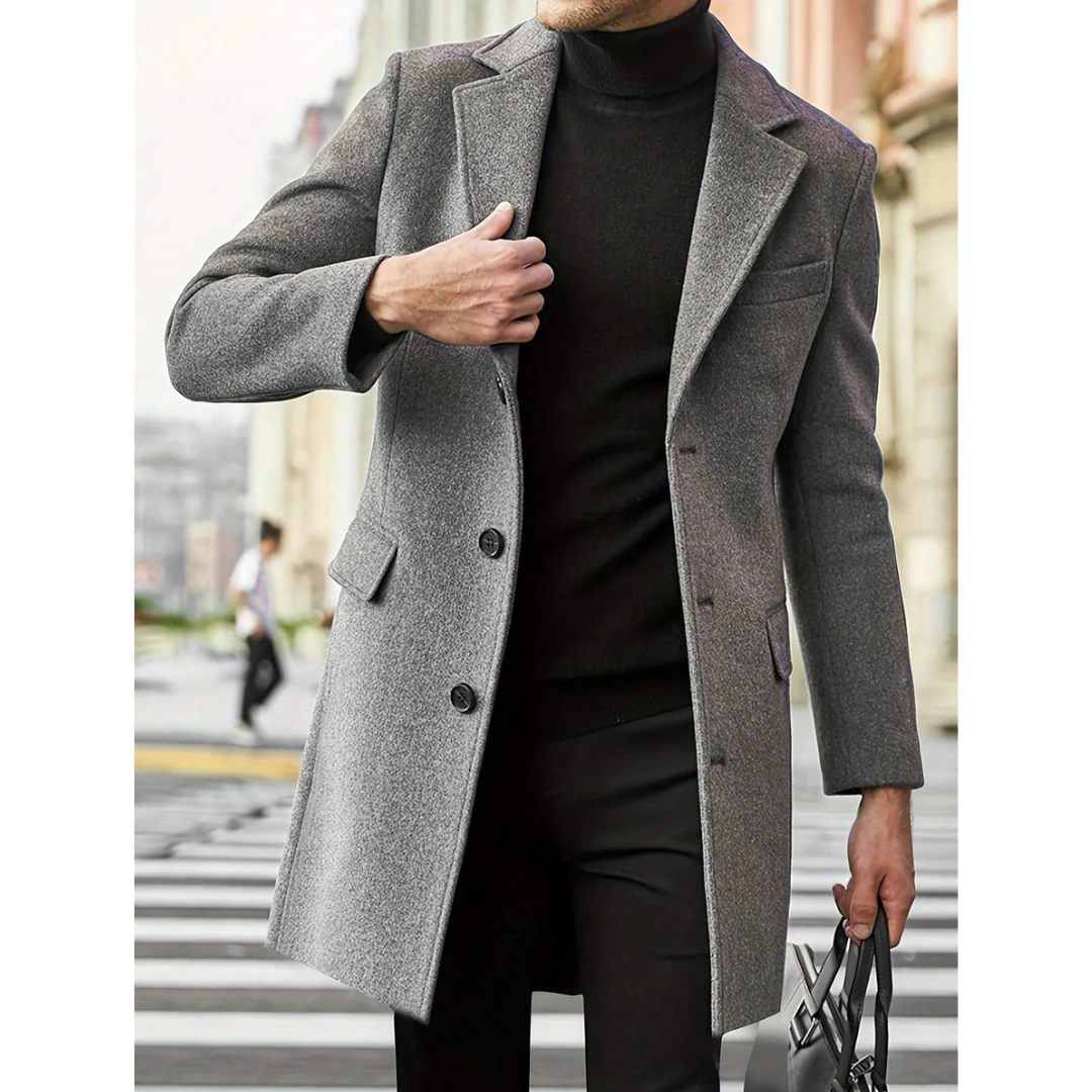Manteau de Trench Classique pour Homme, Longueur Maxi, pour l'Hiver