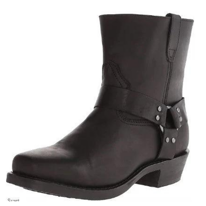 Men's Stylish Cowboy Ankle Boots, Low Heel