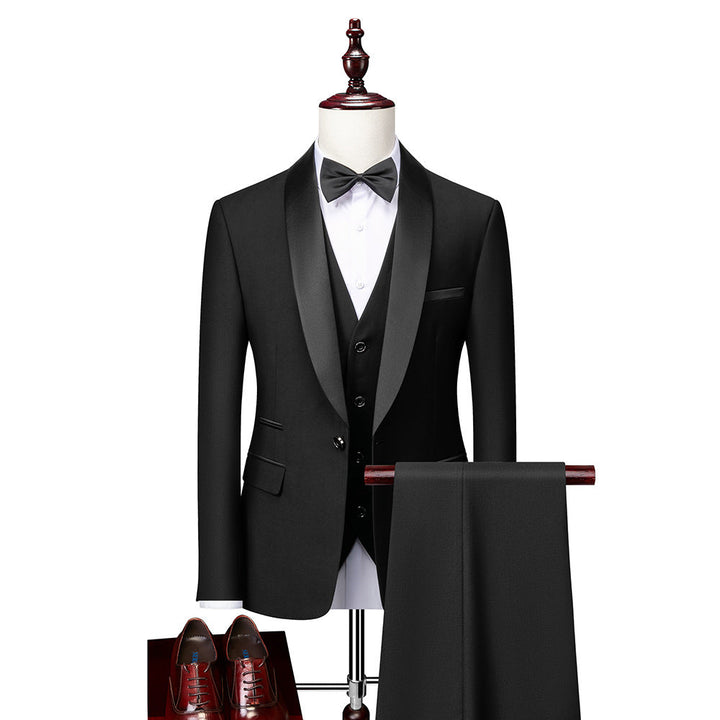 Men’s Three-Piece Slim Fit Suit Set | Formal Attire