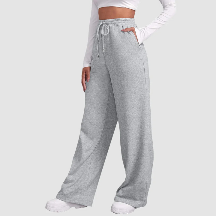 Women’s Relaxed Fit Wide Leg Jogger Pants | High-Waisted