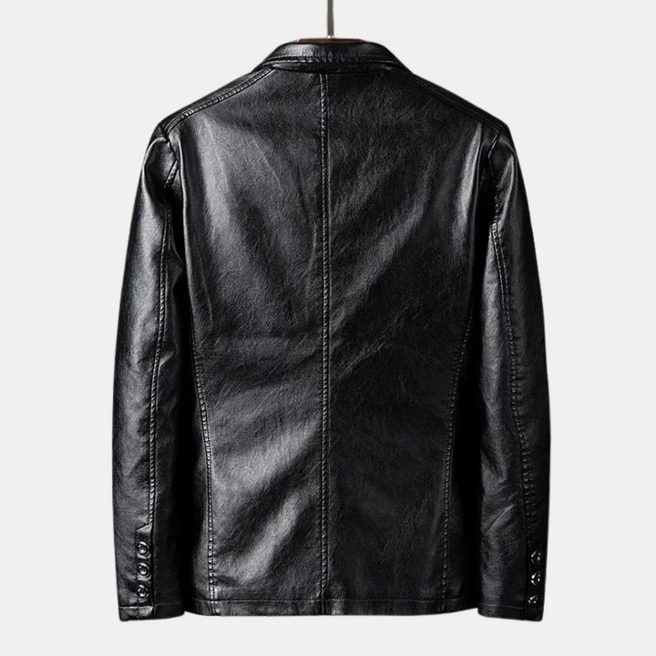 Achille™ - Leather Jacket with Two Buttons