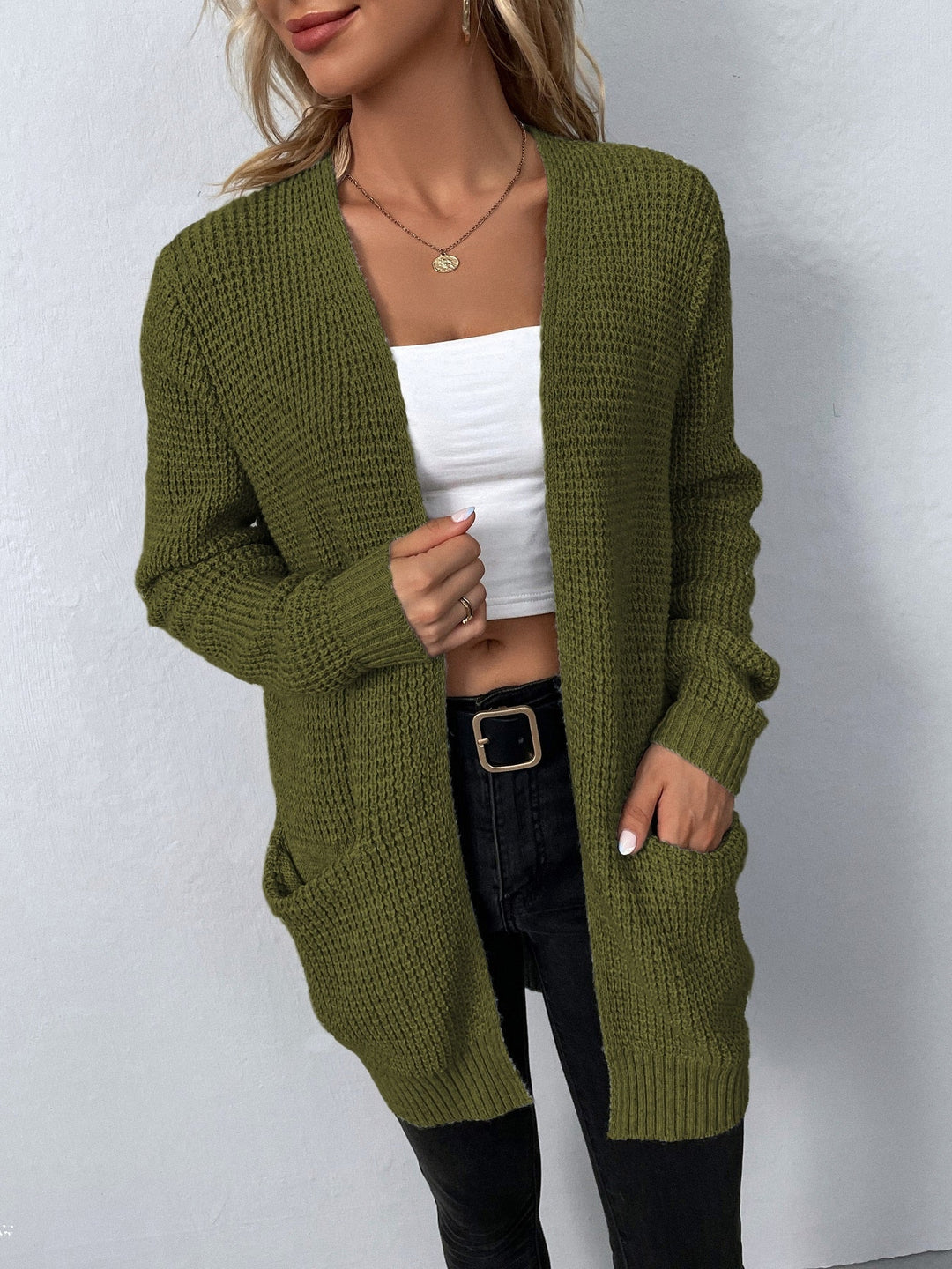 Tatiana - Long Sleeve Knitted Cardigan With Pockets Cairns Closet