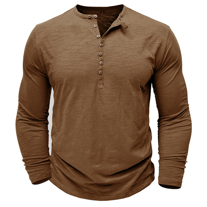 Cotton Long Sleeve Henley Cairns Closet