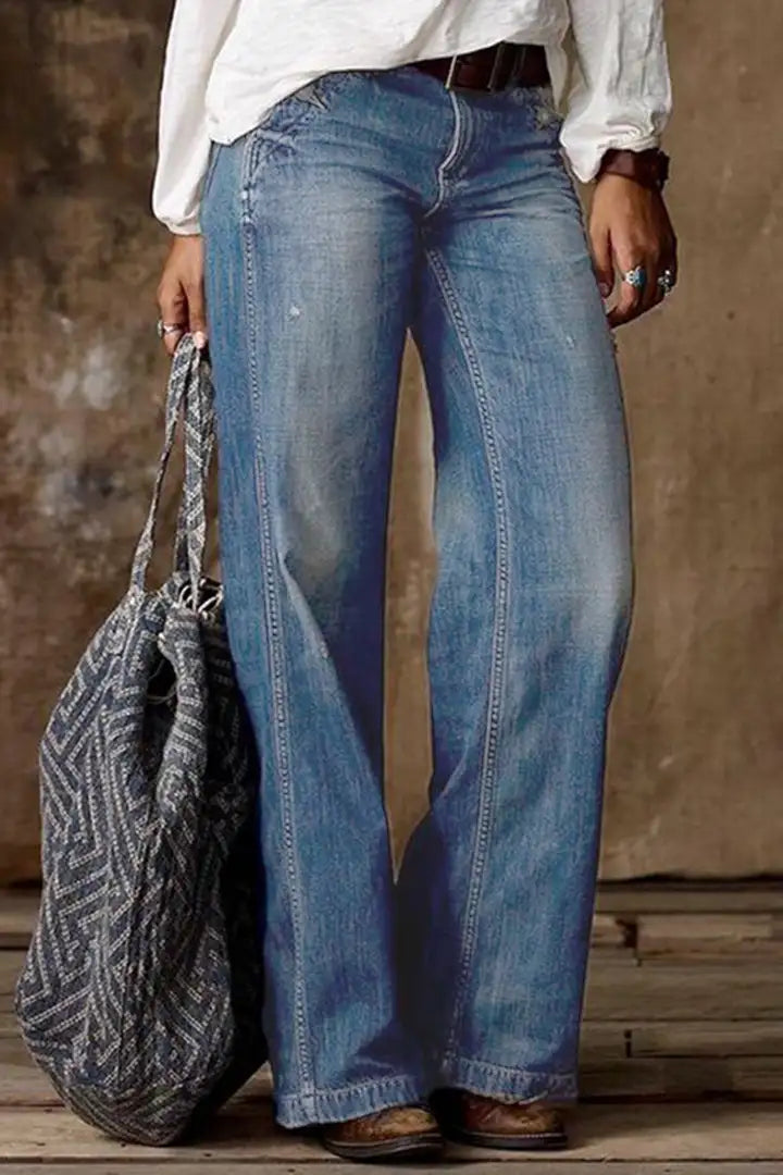 Vintage Straight Leg Mid Waist Jeans Cairns Closet