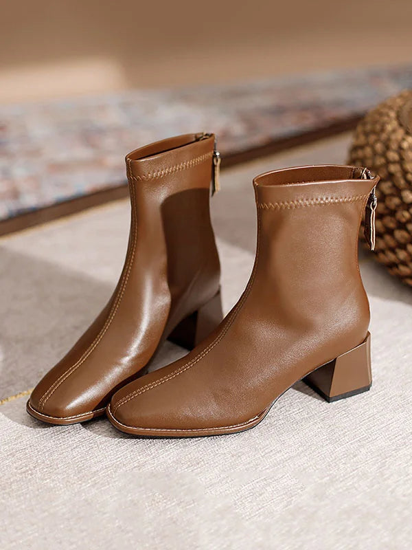 Bottines classiques à fermeture éclair pour femmes | Design élégant