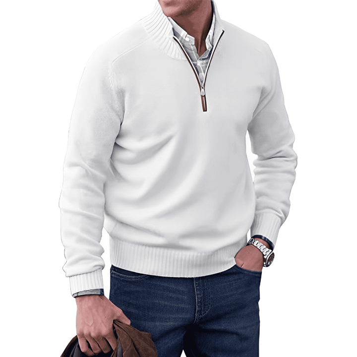 Marvin™ Cashmere Quarter Zip Sweater Cairns Closet