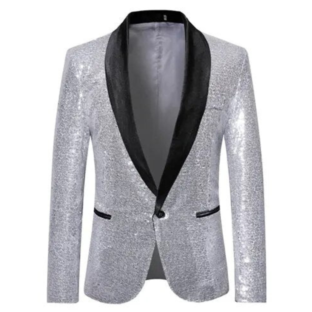 Manteau à paillettes formel pour homme, vêtement de soirée élégant