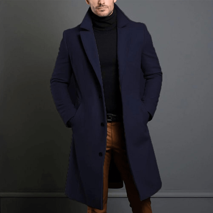 Manteau de Trench d'Hiver Long et Élégant pour Homme