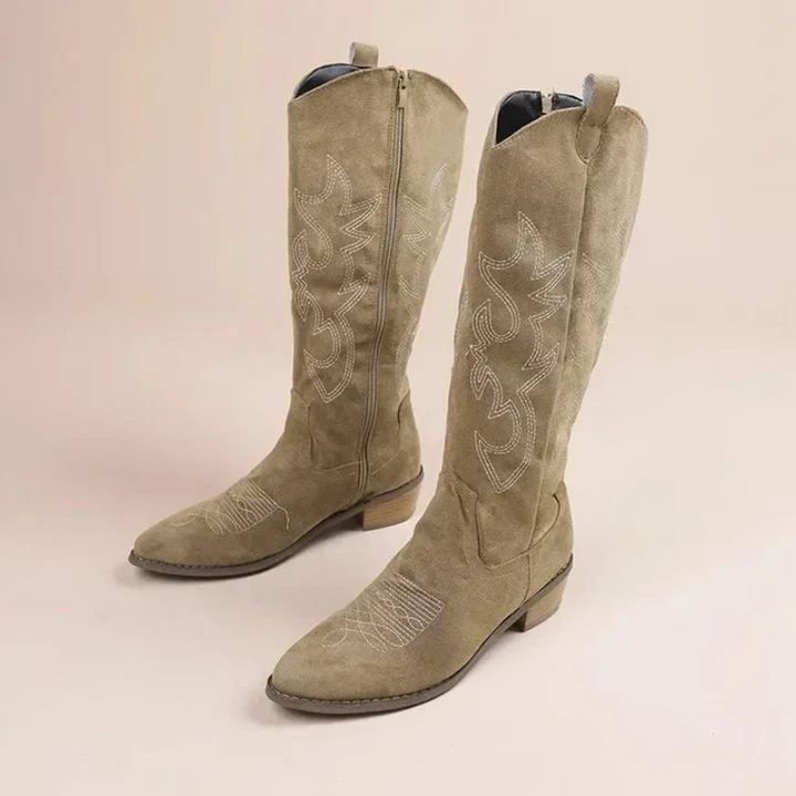Bottes de cowboy hautes et stylées pour femmes, chics