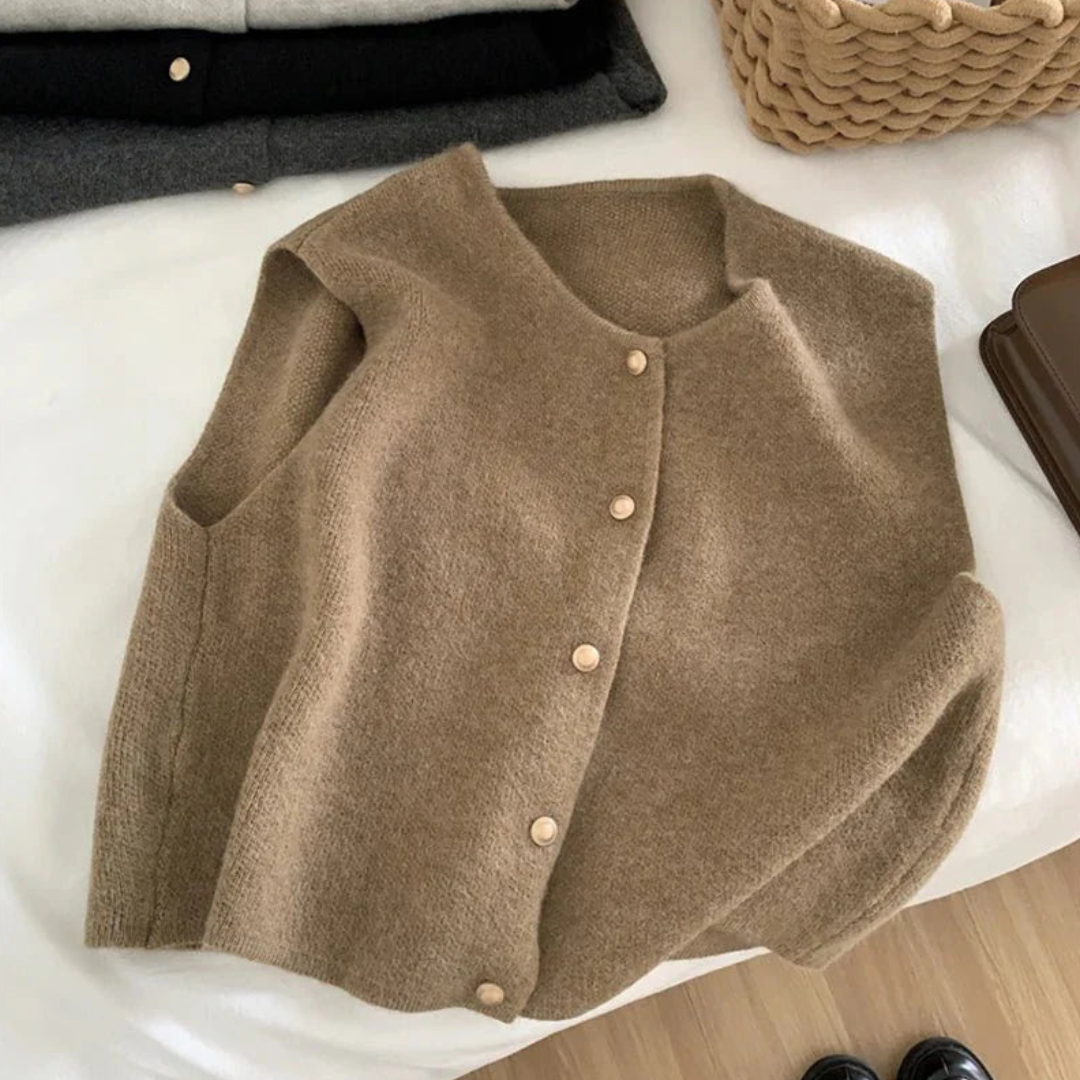 Women’s Casual Sleeveless Vest | Buttoned