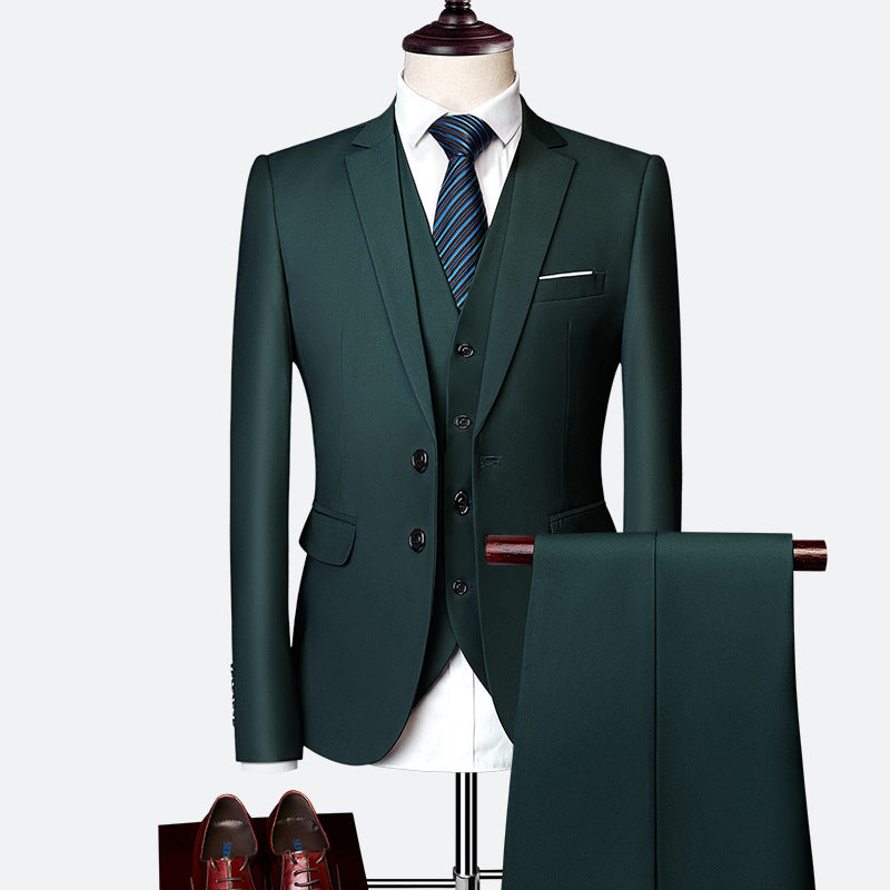 Men’s Formal Vest Blazer Set | Tailored Three-Piece