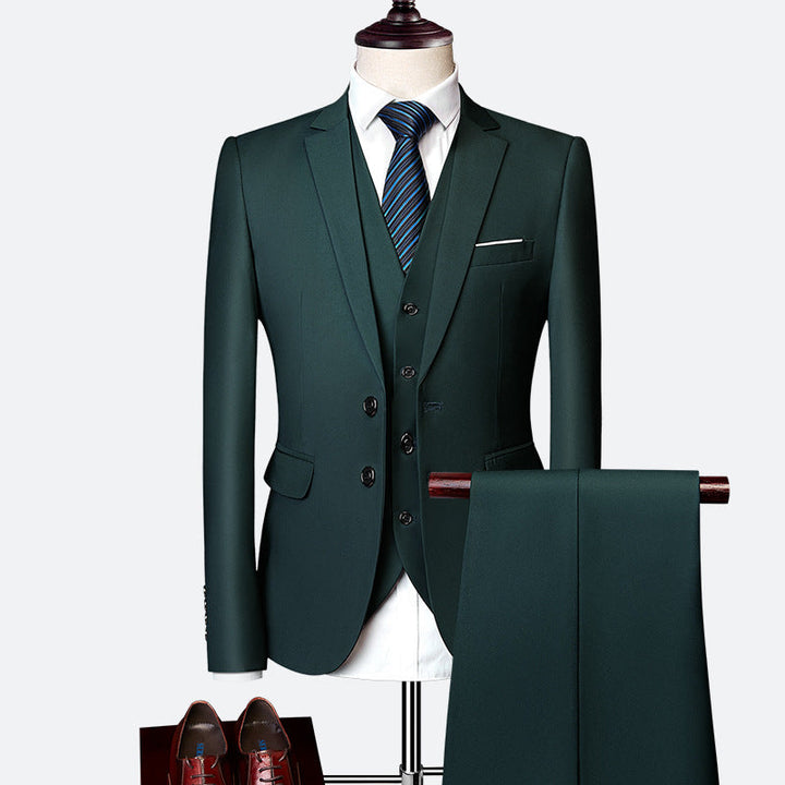Men’s Formal Vest Blazer Set | Tailored Three-Piece