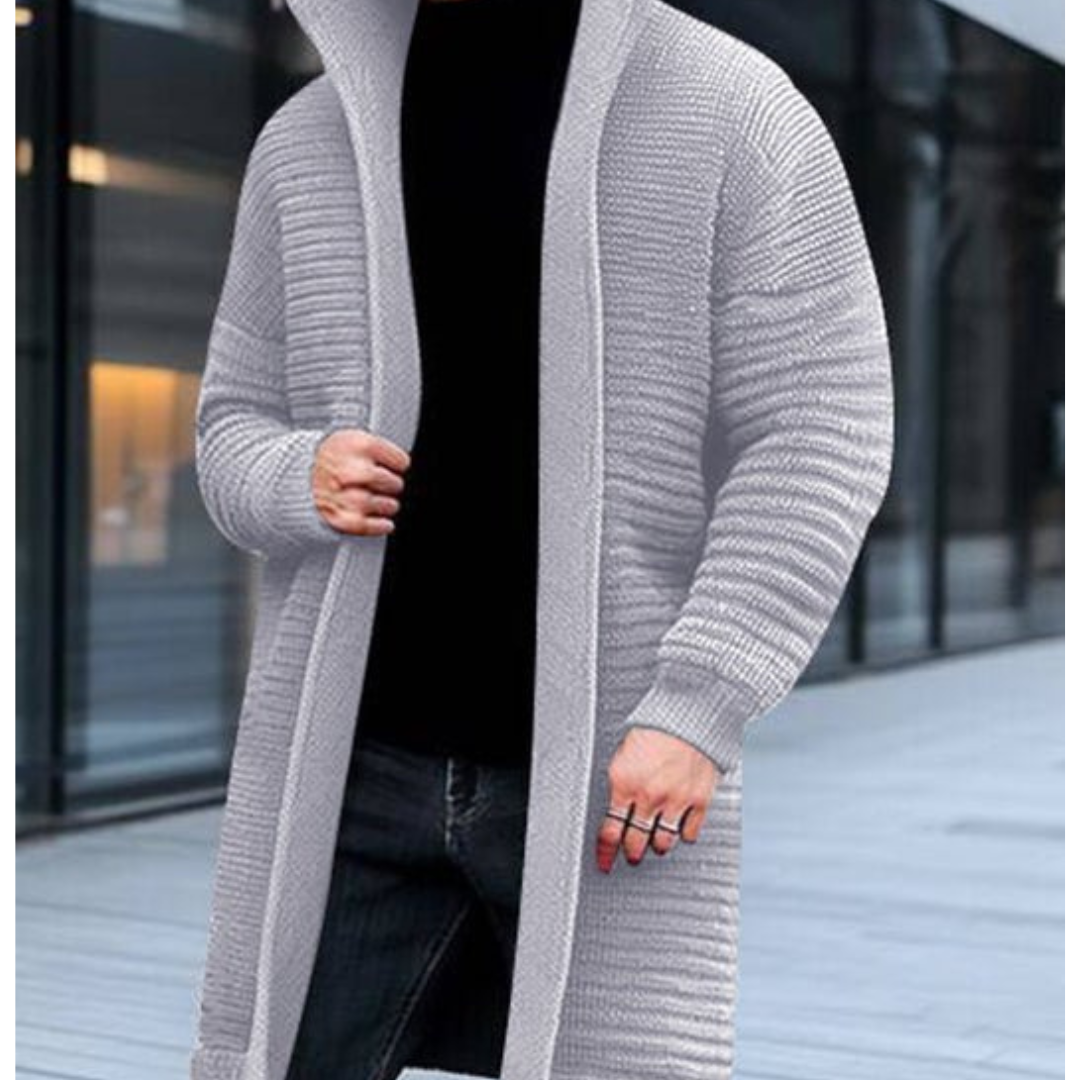 Men's Winter Knitted Cardigan, Stand Collar