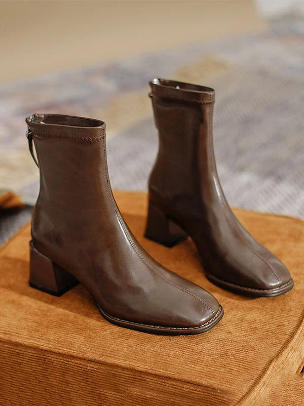 Bottines classiques à fermeture éclair pour femmes | Design élégant