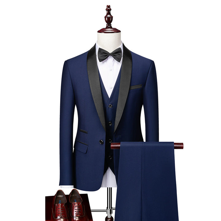 Men’s Three-Piece Slim Fit Suit Set | Formal Attire