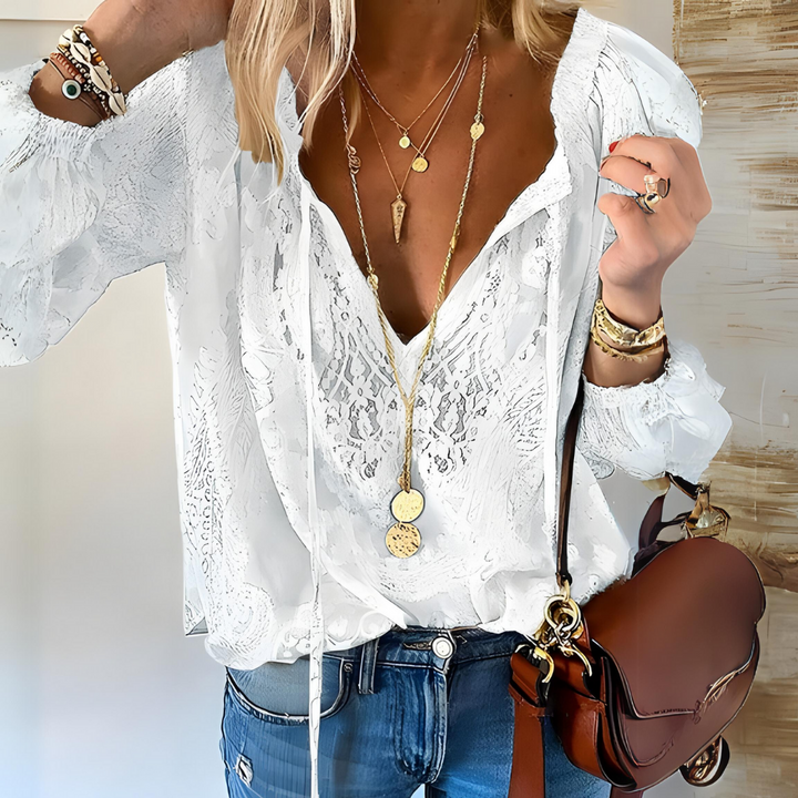 Leizel™ - Boho Lace Blouse