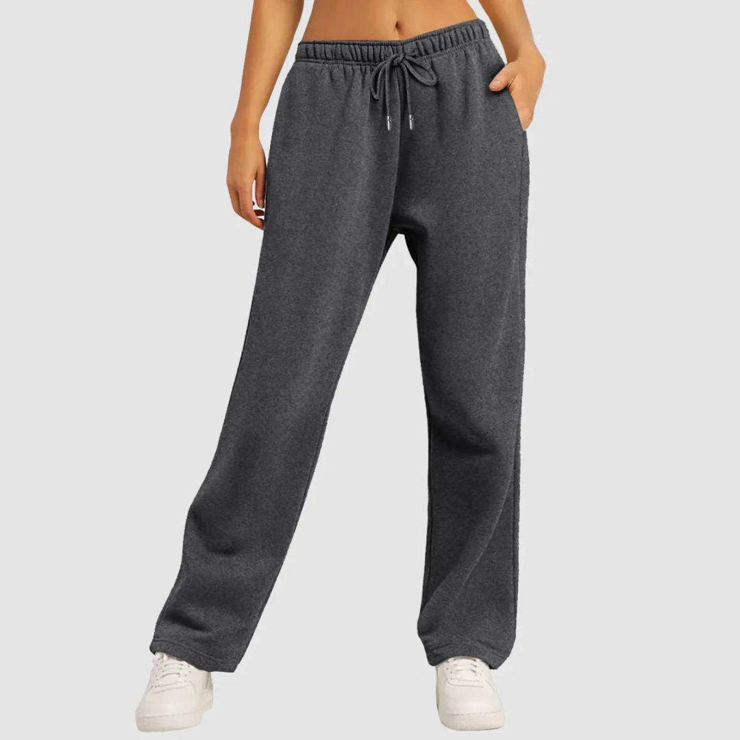 Women’s Relaxed Fit Wide Leg Jogger Pants | High-Waisted