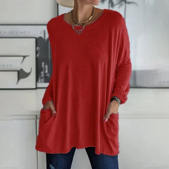 Casual Oversized Sweater, Round Neck