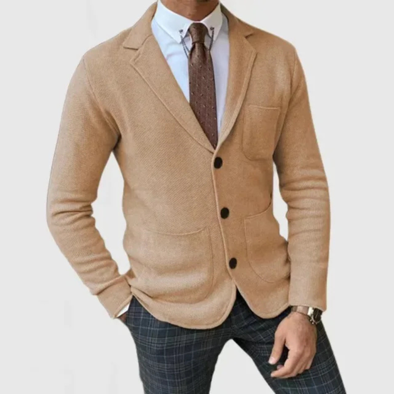Men’s Knitted Slim Fit Blazer | Lightweight