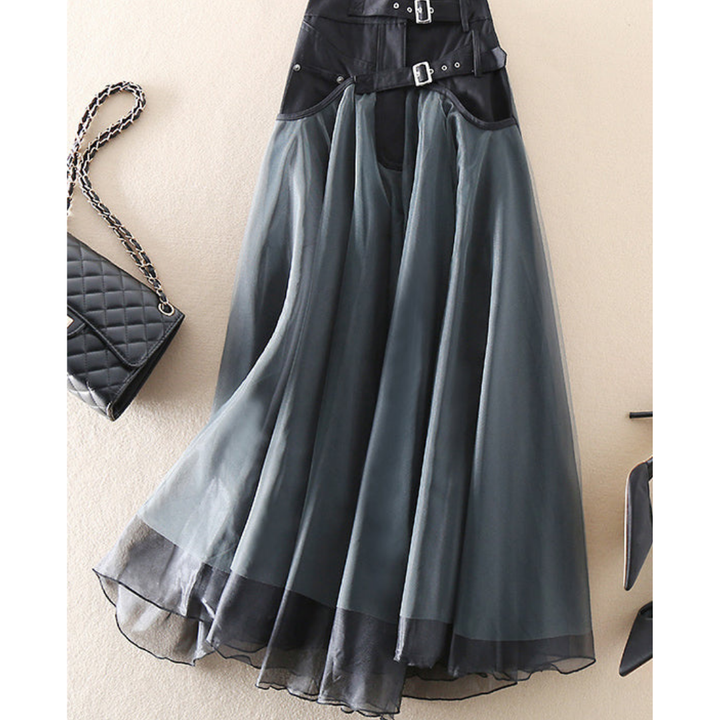 Women's Stylish Layered High-Waisted Skirt | Midi