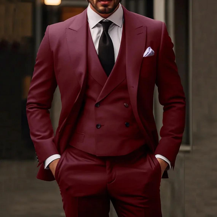 Men's Stylish Blazer Set | Three-Piece Ensemble