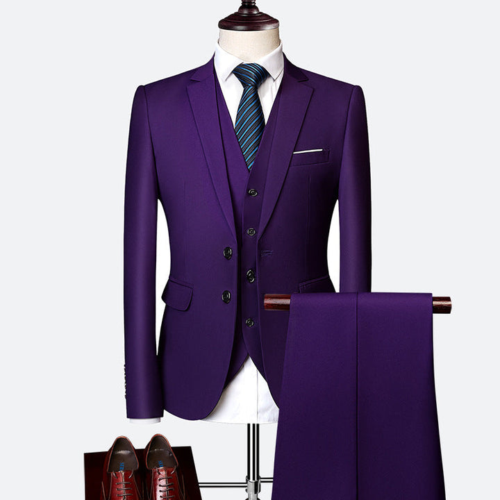Men’s Formal Vest Blazer Set | Tailored Three-Piece